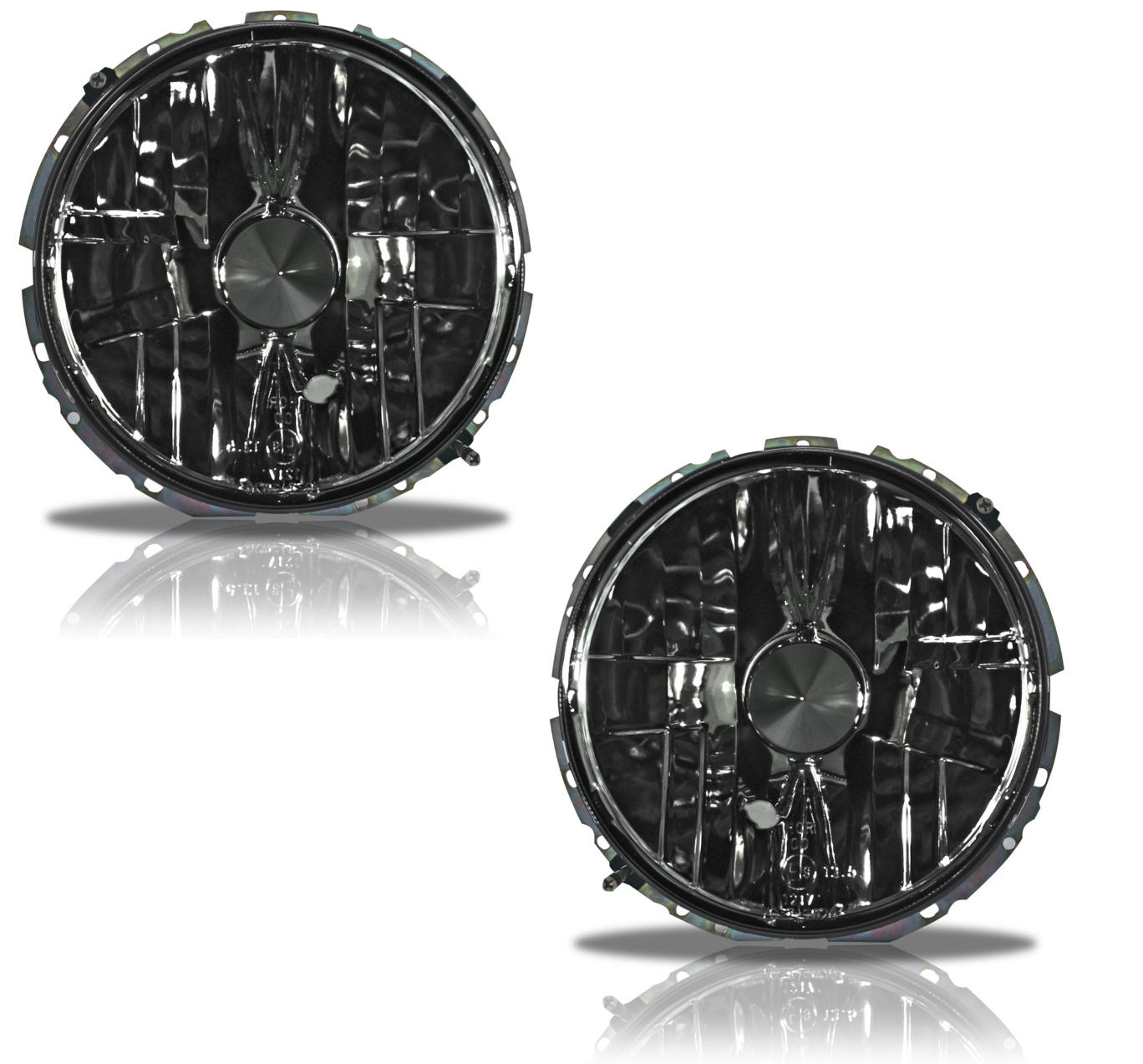 Headlights VW Golf I Clear Black