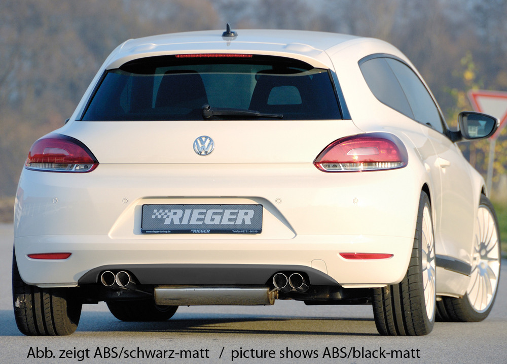 Diffuser passend voor Volkswagen Scirocco Rieger Glans Zwart