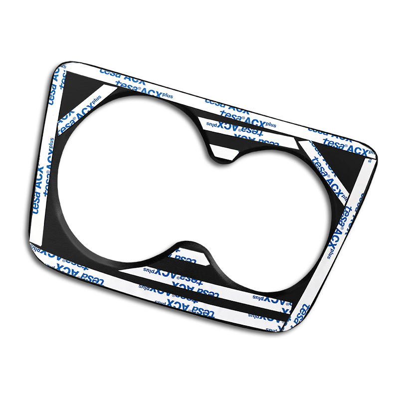 Avisa Stainless Steel cup holder trim cover (2pcs)  Mercedes Sprinter III 2018- - Black