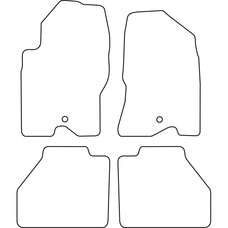 Set car mats  Nissan Navara (D40) 2005- Single + Double Cab