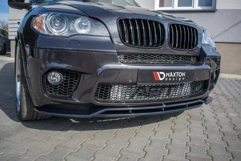 Voorspoiler passend voor BMW X5 E70 Facelift M-Pack Glanzend Zwart
