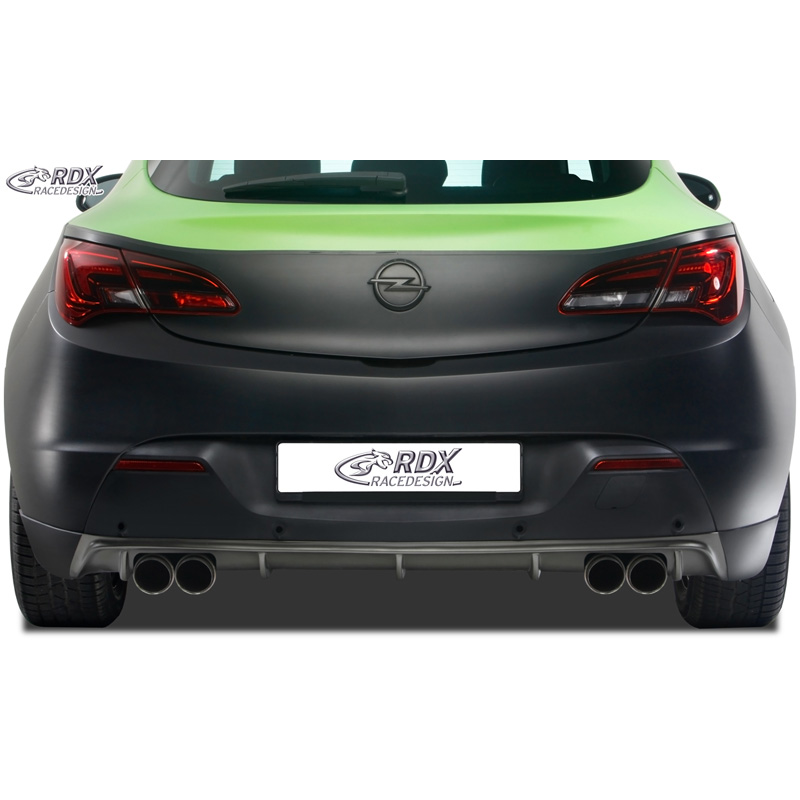 Rear bumper skirt 'Diffuser'  Opel Astra J GTC 2009-2015 excl. OPC (for double exhaust) (PUR)