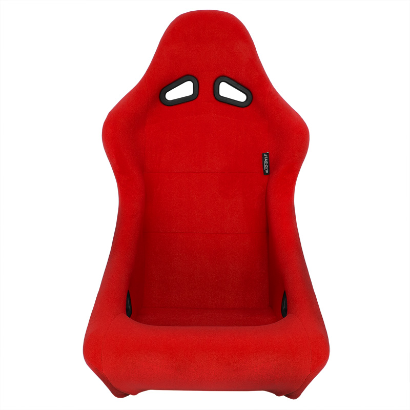 Sport seat 'Zandvoort' - Red - Non-reclinable back-rest - incl. slides