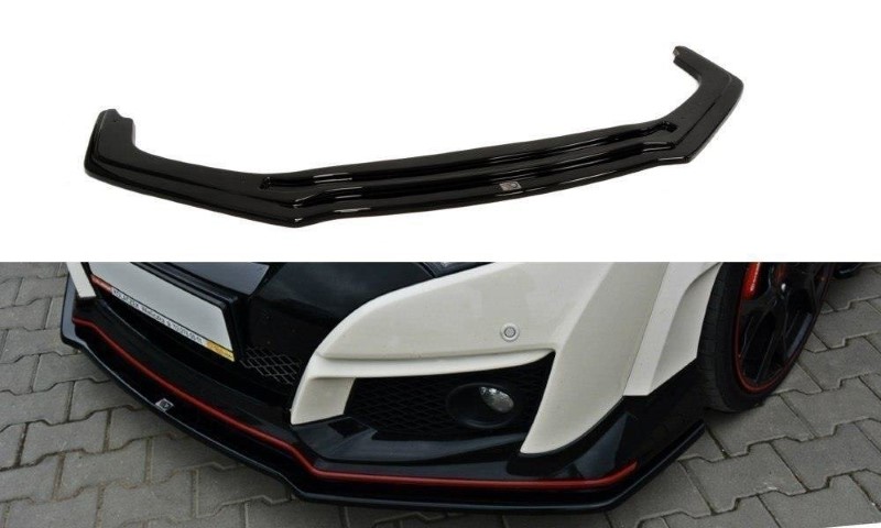 Voorspoiler Honda Civic IX Type R V.1 Glanzend Zwart