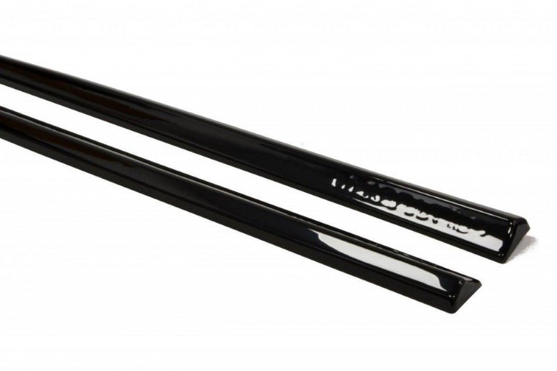 Zijskirts Diffuser passend voor Audi S3 / A3 S-Line 8V / 8V FL Sportback Glanzend Zwart