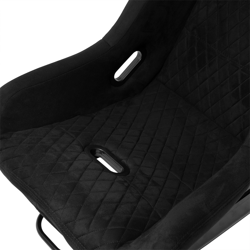 Sport seat 'LV' - Black - Non-reclinable fibreglass back-rest - incl. slides
