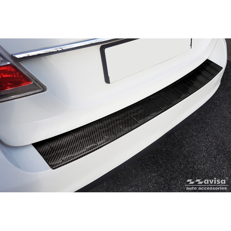 Real 3D Carbon Rear bumper protector  Volvo V70 III Facelift 2013-2016 'Ribs'