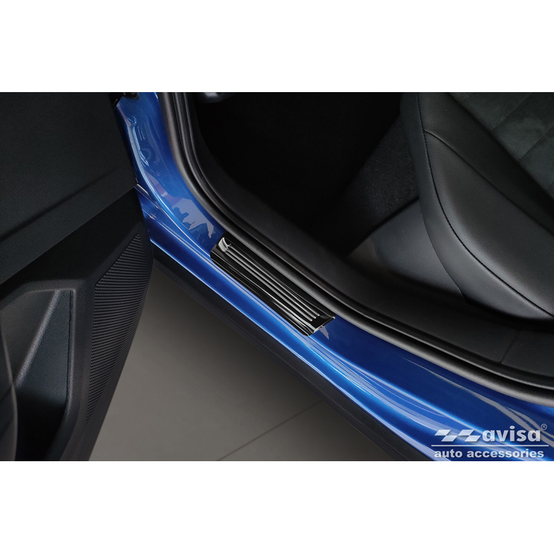 Mirror Black Inox door sill protectors  Seat Arona 2017-2021 & FL 2021- - 'Exclusive' - 4-pieces