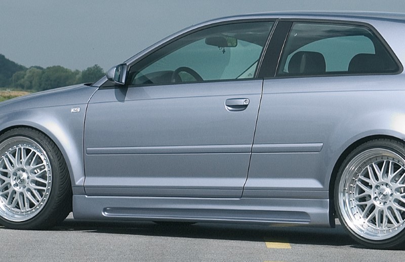 Sideskirts Audi A3 8P met schacht ABS Rieger