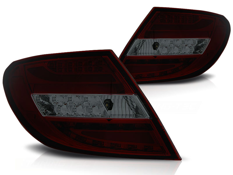 Tail Lights Mercedes-Benz C-Class W204 Lim. with Tube and LED Red/Smoke