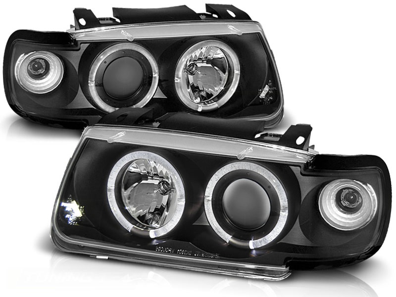 Headlights VW Polo 6N 95-99 Black Rings