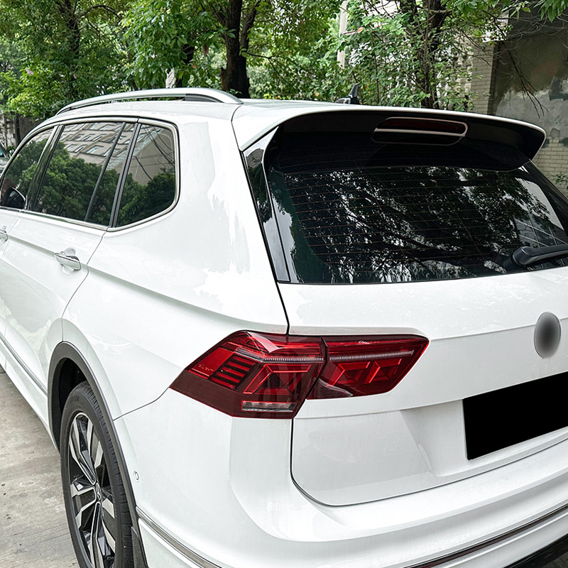 Set rear window side spoilers  Volkswagen Tiguan II R-Line Facelift 2020-2024 (ABS Glossy Black)