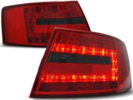 LED Tail lights Audi A6 B5 Sedan 6/04-10/08 Red/Smoke