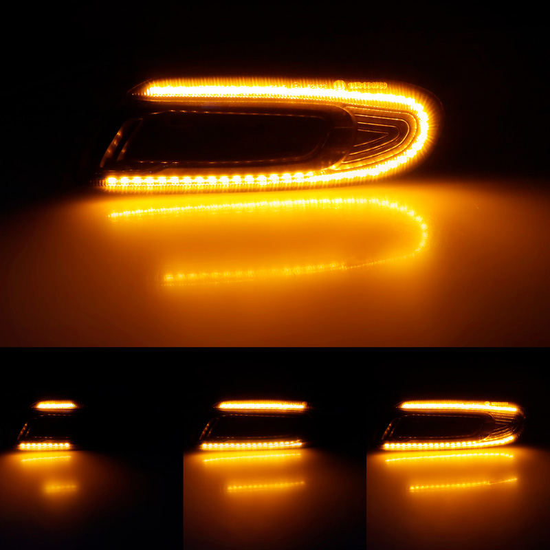 Set LED Side Indicators  Mini F55 5-doors / F56 3-doors / F57 Cabrio - Smoke - incl. Dynamic Running Light