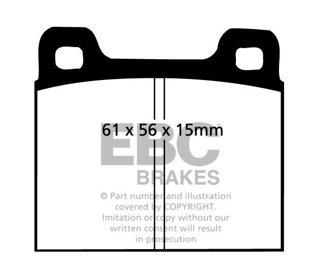 EBC Brakes FERRARI Mondial 2.9 80-82 Remblokken achterzijde gree