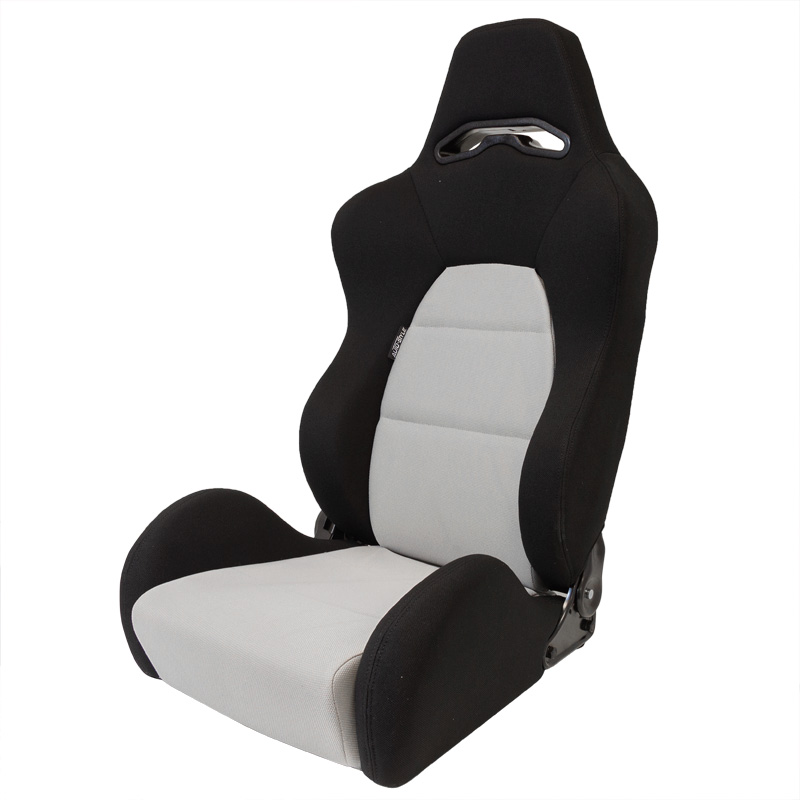 Sport seat 'Eco' - Black/Grey - Right-side reclinable back-rest - incl. slides