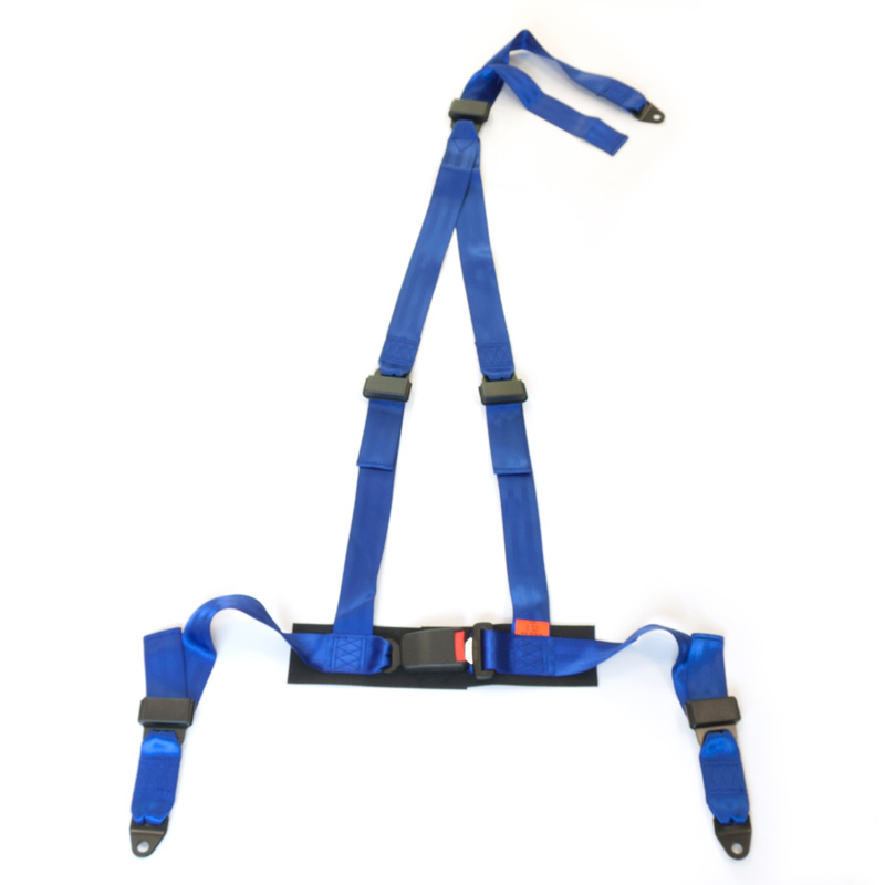 Racing Seat Belt 3-Point Blue + E-mark (2-inch)