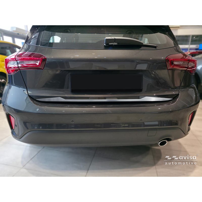 Avisa Brushed Stainless Steel Trunk Tailgate Trim Cover  Ford Focus IV HB 2018-2021 & Facelift 2021-
