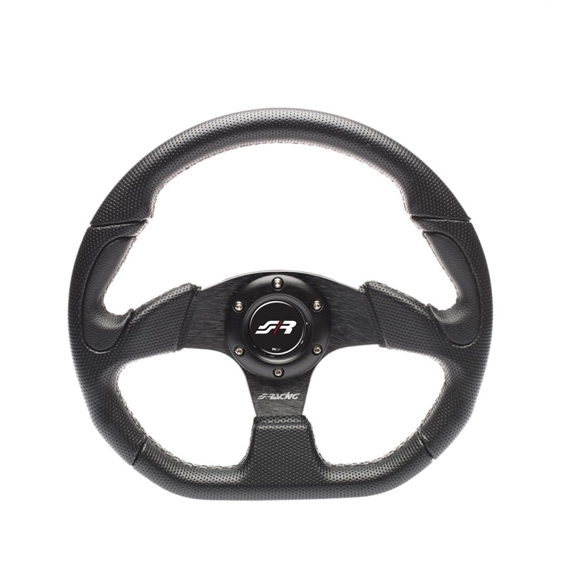 Simoni Racing Universal Steering Wheel X2 Poly Pelle - Black Ecoleather - Diameter 330mm