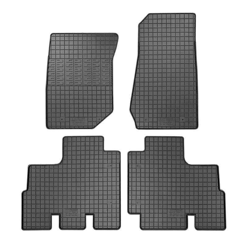 Rubber car mats set  Jeep Wrangler III (JK) 2007-2018 (4-pieces)