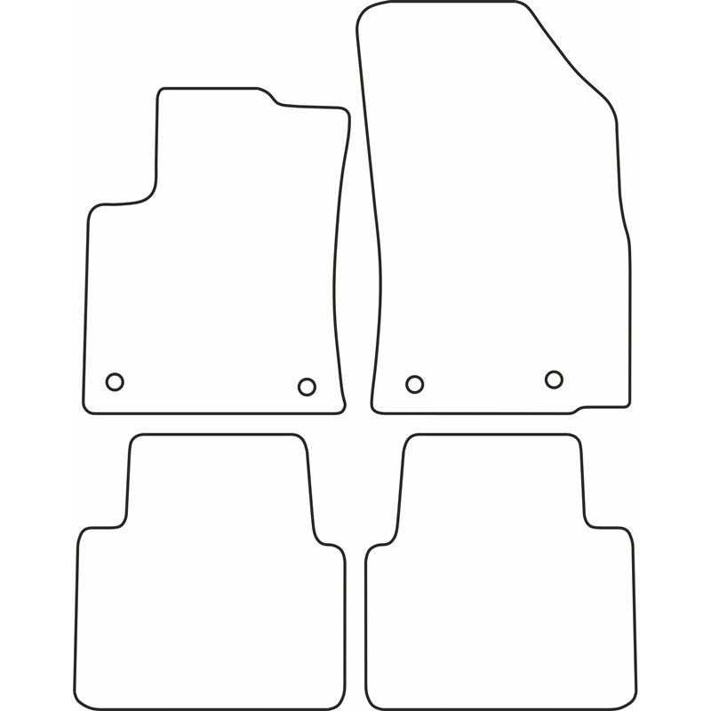 Set velour car mats  Opel Crossland 2017-