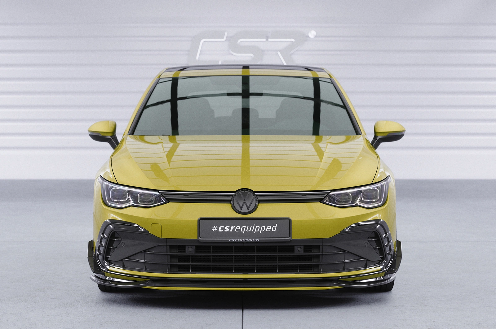 Voorspoiler passend voor VW Golf 8 glans zwart