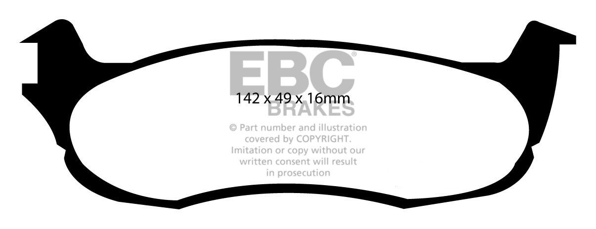 EBC Brakes FORD F-150 Remblokken achterzijde