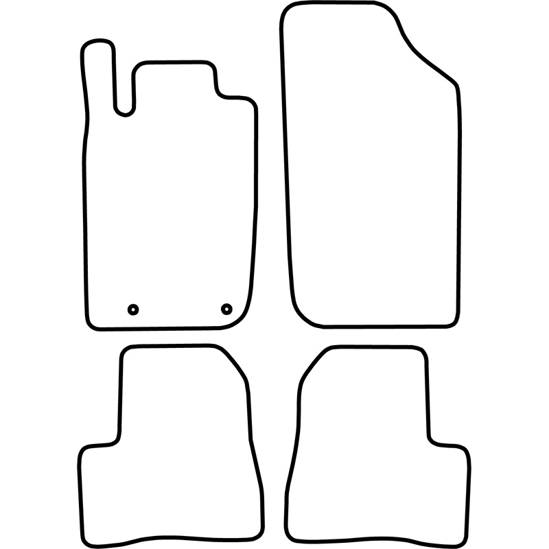 Set car mats  Peugeot 206 2007-2009