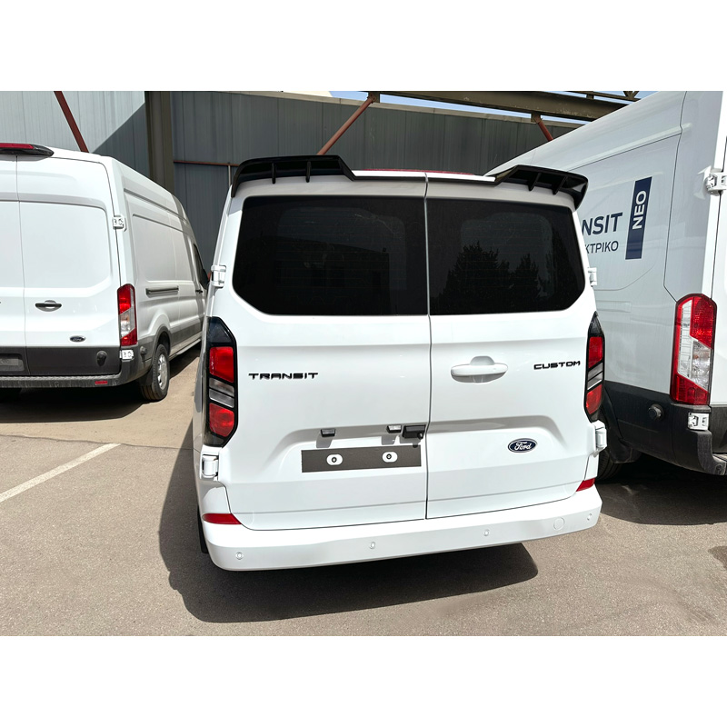 Roof spoiler V.2  Ford Transit Custom (V710) 2023- & Volkswagen Transporter T7 2024- (with 2 rear doors) (PU)