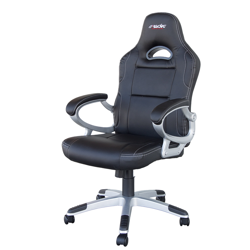 Simoni Racing Office Chair / Gaming Chair - Black Ecoleather - Adjustable