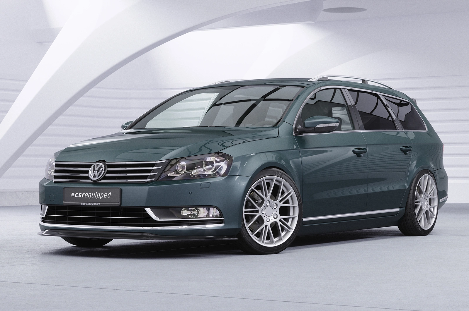Voorspoiler VW Passat B7 Glans Zwart – 2010–2015