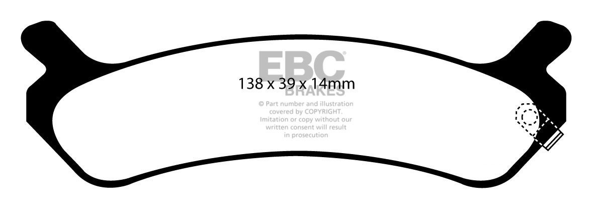 EBC Brakes DAIMLER Sovereign 4.2 66-73 Remblokken achterzijde gr