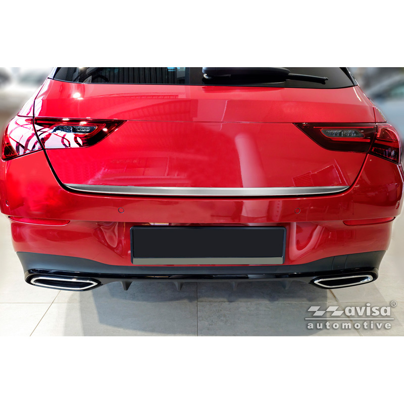 Avisa Brushed Stainless Steel Trunk Tailgate Trim Cover  Mercedes CLA Shooting Brake (X118) 2019-