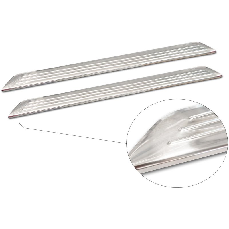 Inox door sill protectors  Fiat 500e Berlina, 3+1 & Cabrio 2020- / 500 FL 2015- 3-doors - 2-pieces