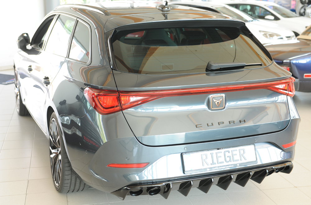 Diffuser passend voor Seat Leon KL ST/sportstourer 2020- Rieger glanzend zwart