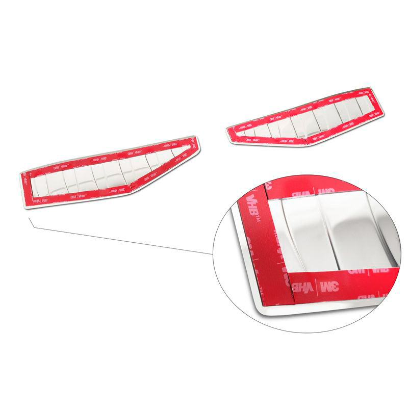 Stainless Steel Rear bumper protector  Ford Mustang Mach-E 2020- 'Ribs' (2-Pieces)