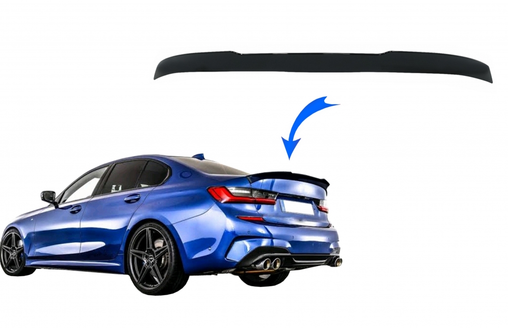 Spoiler passend voor BMW 3 Serie G20 (2019-up) Glans Zwart