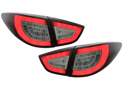 Hyundai Tucson IX35 Taillights with Tube and LED 09- Red/Smoke