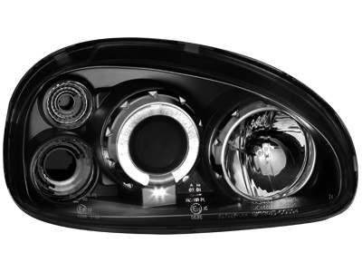 Headlights Opel Corsa B Angel Eyes Black