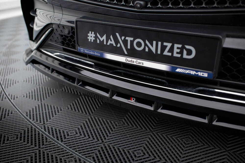 Voorspoiler passend voor Mercedes GLC AMG Pakket X254 Maxton Glans Zwart
