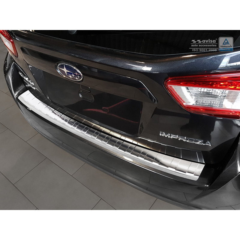 Stainless Steel Rear bumper protector  Subaru Impreza V GT 5-doors 2017- 'Ribs'