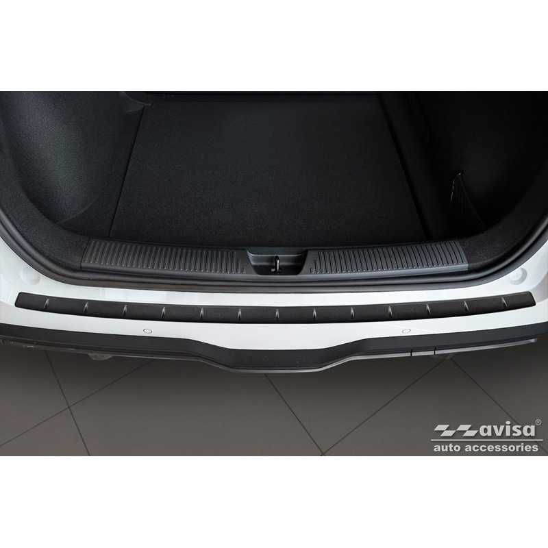 Matt Black Stainless Steel Rear bumper protector  MG 4 (EV) 2022- 'Ribs'