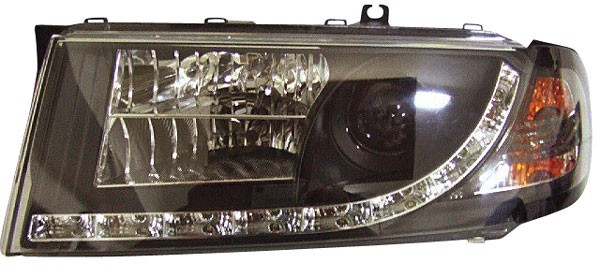 Headlights Skoda Octavia 01-04 Dayline Devil Eyes Black