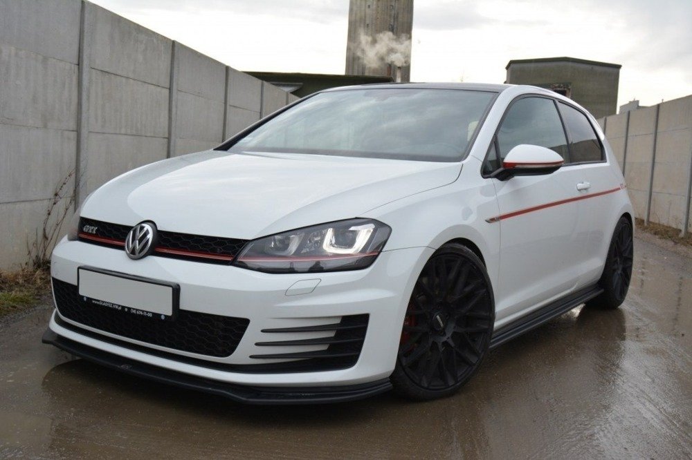 Zijskirts passend voor VW Golf 7 GTI / Facelift Glans Zwart