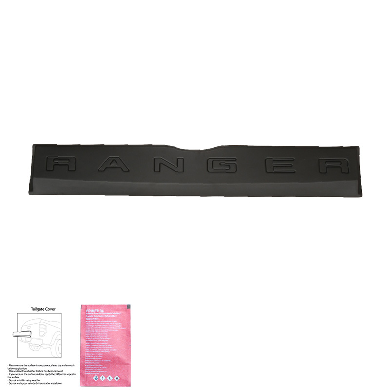 Tailgate Cover  Ford Ranger T6/T7/T8 2012-2022 - Version 3 - Matt black