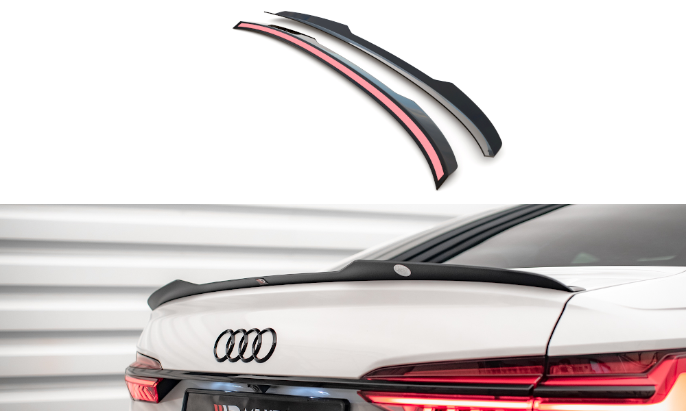 Spoiler passend voor Audi A6 C8 Maxton Glans Zwart