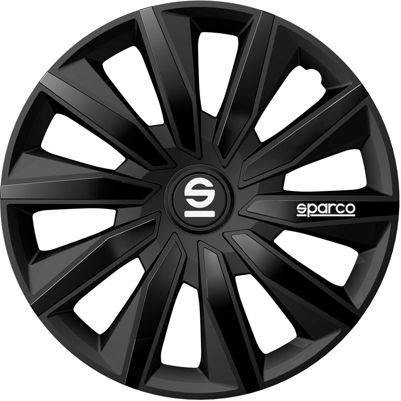 Sparco Wheel Covers Milano - 16-inch - Black - Set of 4 pieces