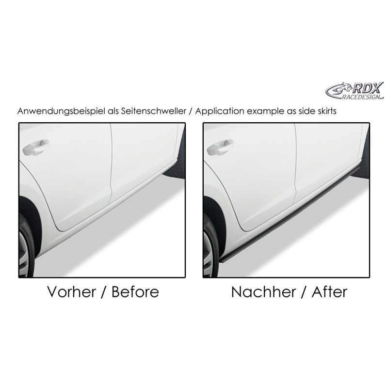 RDX Safe 'N Style Universal Frontspoiler/Sideskirt 250cm Black EPDM Rubber