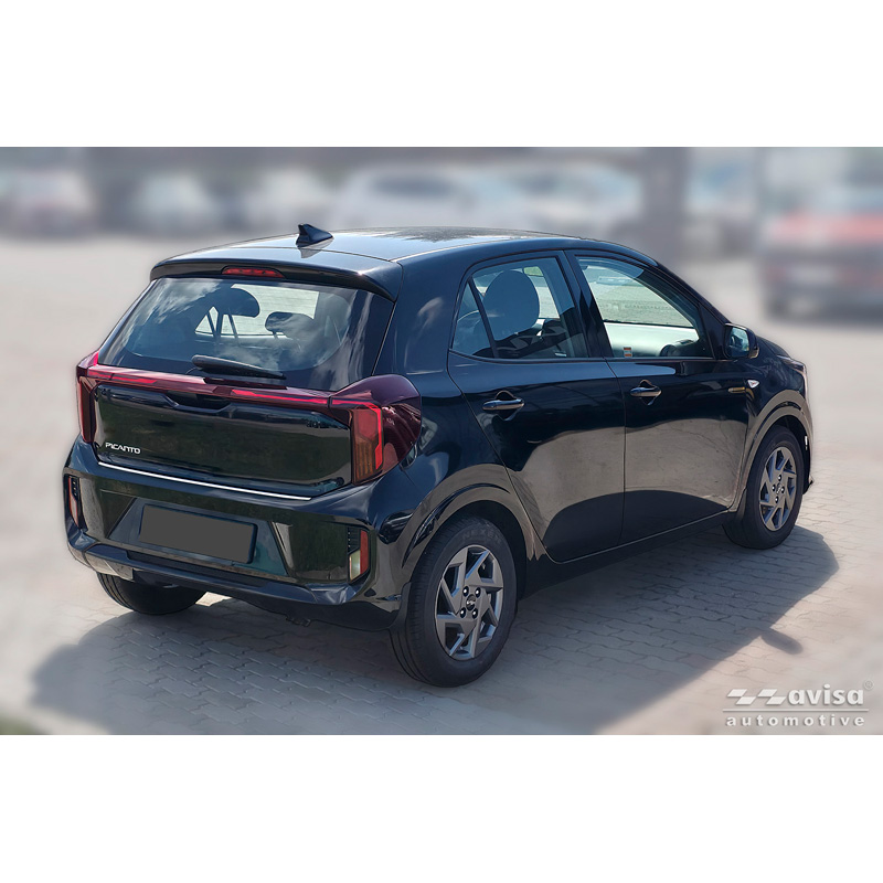 Avisa Stainless Steel Rear Bumper Protector  Kia Picanto III Facelift 2024- - Silver
