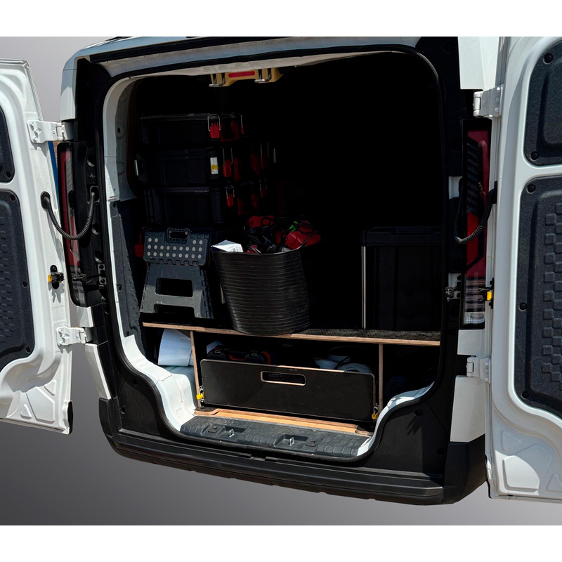 RGM ABS Rear bumper protector  Kia PV5 2025- with barn doors - Black
